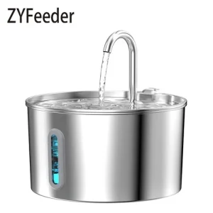 2.2L Automatic Cat Water Fountain Stainless Steel Pet Feeder